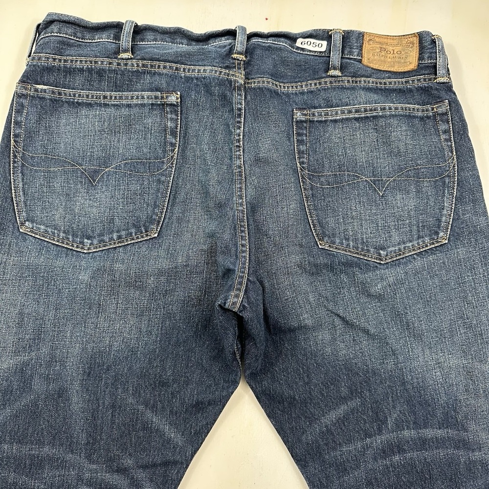 Polo Ralph Lauren Hampton Relaxed Straight Jeans Men 40x30 Blue Denim Cotton